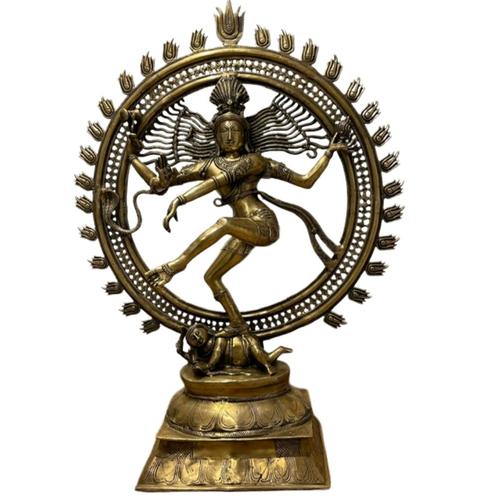 Beeld Shiva Nataraj XXXL Dubbele Ring - Brons/Messing, Sport en Fitness, Gezondheidsproducten en Wellness, Nieuw