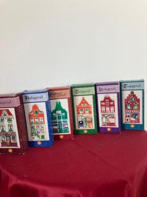 Shell Stenen huisjes handgeschilderd - Shell - Keramiek, Antiek en Kunst, Curiosa en Brocante