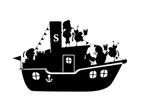 Statische raamsticker Stoomboot, Ophalen of Verzenden, Nieuw