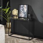 Sidetable zwart Black and Gold - 100 cm lengte, Huis en Inrichting, Tafels | Sidetables, Verzenden, Nieuw