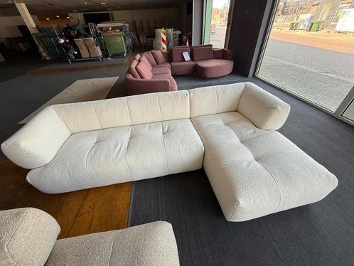 Hoekbank Bardolini luxe stof teddy wit zithoek actieprijs, Huis en Inrichting, Banken | Bankstellen, 250 tot 300 cm, 125 tot 150 cm