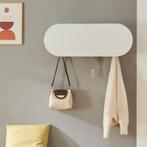 Wandkapstok Vilkön 30x80x16 cm wit en zwart [en.casa], Huis en Inrichting, Verzenden, Nieuw