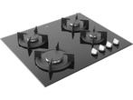 ETNA KGG860ZTA - Gaskookplaat - Gas-op-glas - 60 cm - Zwart, Verzenden, Zo goed als nieuw