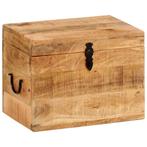 vidaXL Opbergbox 39x28x31 cm massief mangohout, Huis en Inrichting, Verzenden, Nieuw