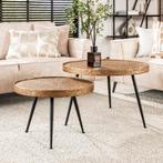 *WOONWINKEL* Bronzen Salontafel Set Rond, Huis en Inrichting, Tafels | Salontafels, Verzenden, Nieuw