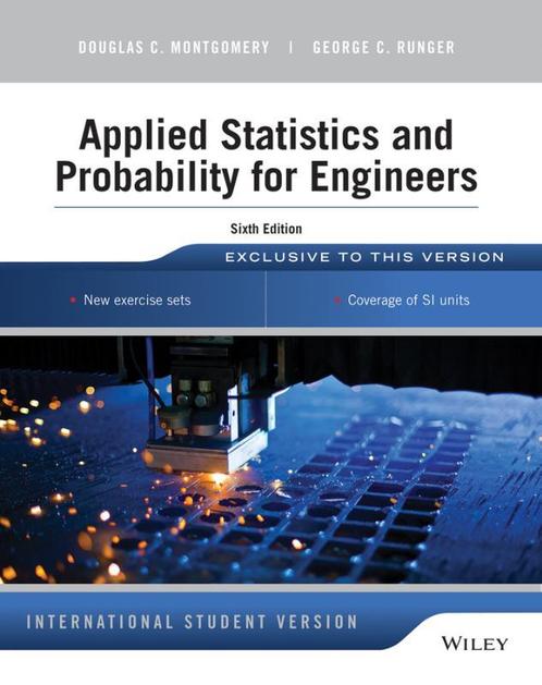 Applied Statistics and Probability for Enginee 9781118744123, Boeken, Studieboeken en Cursussen, Zo goed als nieuw, Verzenden