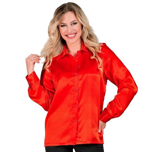 Disco 70S Blouse Rood, Kleding | Dames, Carnavalskleding en Feestkleding, Nieuw, Verzenden