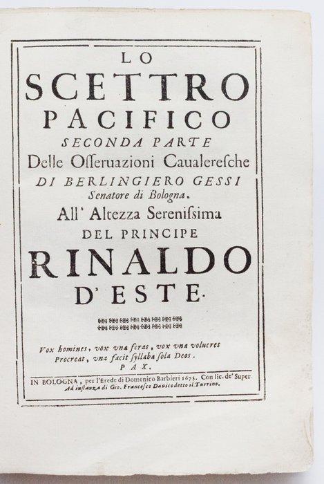 Gessi - Pareri Cavallereschi [Bound w:] Scettro Pacifico -, Antiek en Kunst, Antiek | Boeken en Bijbels