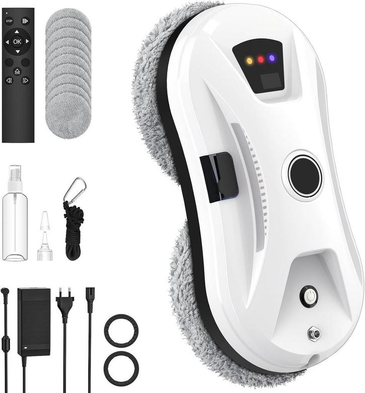 Raamreinigingsrobot met automatische waterstraal 5600Pa Raam, Huis en Inrichting, Woonaccessoires | Overige, Zo goed als nieuw