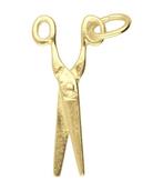 Gouden Schaar middel ketting hanger, Verzenden, Nieuw