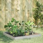 vidaXL Plantenbak verhoogd 100x100x18,5 cm roestvrijstaal, Verzenden, Nieuw, Metaal