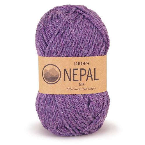 DROPS Nepal Mix - 4434 paars/violet - Wol Garen, Hobby en Vrije tijd, Breien en Haken, Ophalen of Verzenden