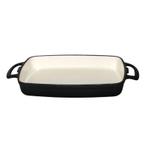 Rechthoekige ovenschaal zwart 1,8 Liter | inductieproof, Verzenden