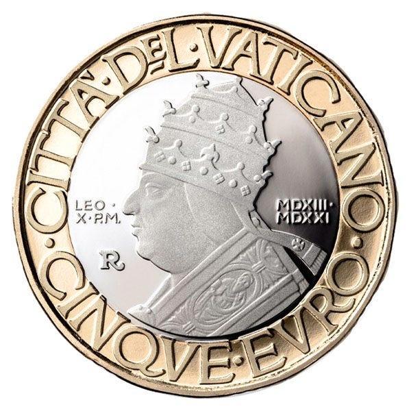 Vaticaan 5 Euro Leo X 2021, Postzegels en Munten, Munten | Europa | Euromunten, Verzenden