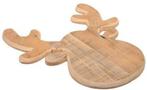 Houten Rendierkop borrelplank broodplank 36x40 cm, Ophalen of Verzenden, Nieuw