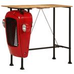 vidaXL Bartafel tractor 55x120x107 cm massief mangohout rood, Huis en Inrichting, Tafels | Eettafels, Verzenden, Nieuw