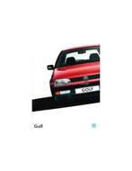 1993 VOLKSWAGEN GOLF BROCHURE NEDERLANDS, Nieuw, Volkswagen, Author