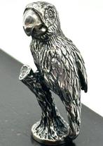 No reserve-Stevige massieve zilveren miniatuur Papegaai op, Antiek en Kunst, Antiek | Goud en Zilver