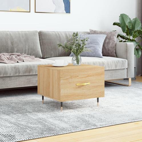 vidaXL Salontafel 50x50x35 cm bewerkt hout sonoma, Huis en Inrichting, Tafels | Salontafels, 50 tot 100 cm, Nieuw, Overige houtsoorten