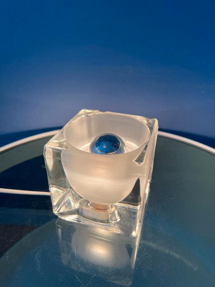 Mid Century Peill & Putzler Ice Cube Glass Table Lamp, Huis en Inrichting, Lampen | Tafellampen, Nieuw, Ophalen of Verzenden