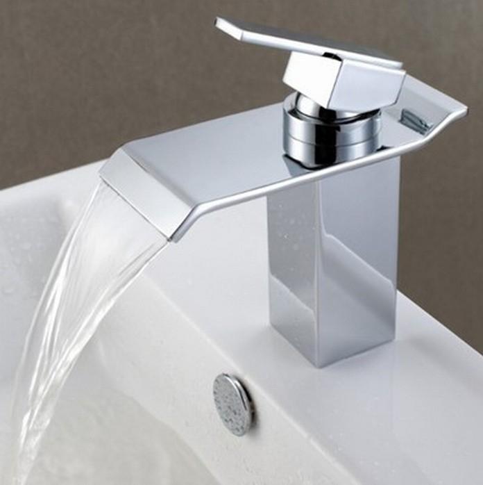 Watervalkraan Barre chroom small Extra design kraan, Doe-het-zelf en Verbouw, Sanitair, Nieuw, Verzenden