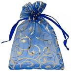 Fako Bijoux® - Organza Zakjes - 9x12cm - Krul Donkerblauw -, Diversen, Verzenden, Nieuw