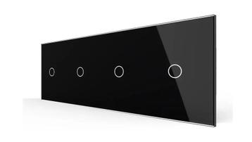 Livolo Touch Lichtschakelaar 4-Voudig | Zwart Glas | 1+1+1+1 beschikbaar voor biedingen