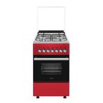 Wiggo WO-E505R(RX) Serie 5 - Gasfornuis - Rood Rvs, Witgoed en Apparatuur, Kookplaten, Verzenden, Nieuw