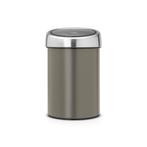 Brabantia wandafvalemmertje Touch bin - platinum, Huis en Inrichting, Woonaccessoires | Prullenbakken, Verzenden, Nieuw