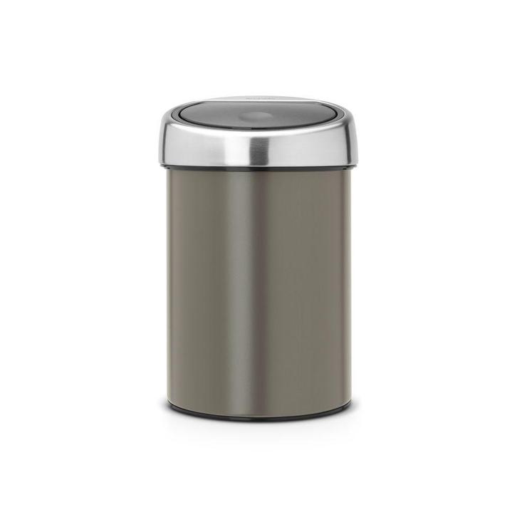 Brabantia wandafvalemmertje Touch bin - platinum, Huis en Inrichting, Woonaccessoires | Prullenbakken, Nieuw, Verzenden