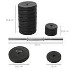 TRUUSK Halterset 2er Korthalters, 50 Kg Korthalter Set Met 2, Sport en Fitness, Fitnessmaterialen, Verzenden, Nieuw