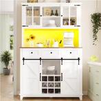 Keukenkast met LED-Verlichting – Moderne Buffetkast met Glaz, Huis en Inrichting, Kasten | Buffetkasten, Verzenden, Nieuw