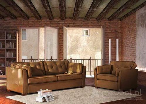 Bankstel Dordrecht - rechte banken - Cognac, Huis en Inrichting, Banken | Bankstellen, Nieuw, Stof