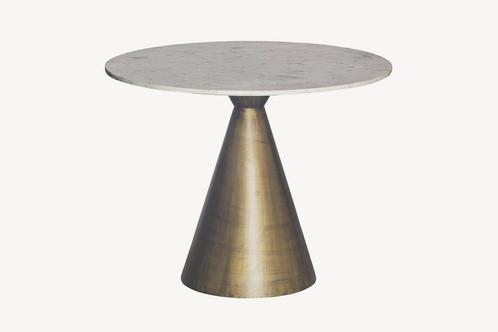 Eettafel ELEGANCIA 100cm ijzeren basis koper and marble top, Huis en Inrichting, Tafels | Eettafels, Ophalen of Verzenden