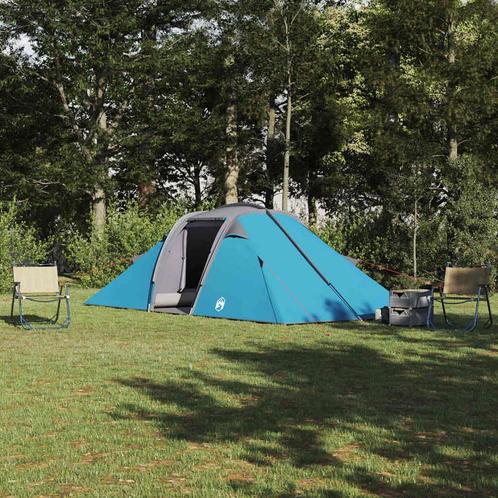 vidaXL Tent met dak Other Blauw en Zwart 510 x 240 x 156 cm, Caravans en Kamperen, Tenten, Nieuw, Verzenden