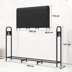 TRUUSK Brandhoutrek Metaal - 199 x 30 x 121 cm - 0,6m³ - Wat, Huis en Inrichting, Stoffering | Gordijnen en Lamellen, Verzenden