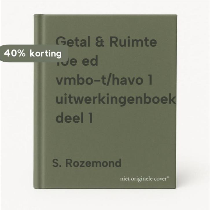 Getal & Ruimte 10e ed vmbo-t/havo 1 uitwerkingenboek deel 1, Boeken, Schoolboeken, Zo goed als nieuw, Verzenden