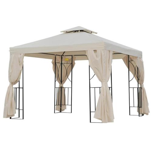 TRUUSK Tuinpaviljoen Paviljoen Ca. 3 X 3 M Dubbeldak Partyte, Tuin en Terras, Partytenten, Nieuw, Verzenden