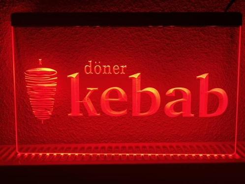 Doner kebab snackbar neon bord lamp LED verlichting reclame, Verzamelen, Merken en Reclamevoorwerpen, Nieuw, Verzenden