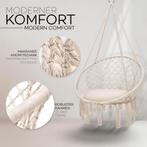 Tillvex- hangstoel -creme-hangende schommel - hangmat, Tuin en Terras, Tuinmeubel-accessoires, Verzenden, Nieuw