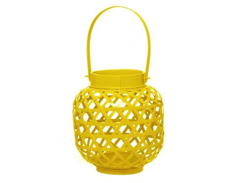 Bamboo Design Lantaarn - Geel, Huis en Inrichting, Woonaccessoires | Overige, Verzenden