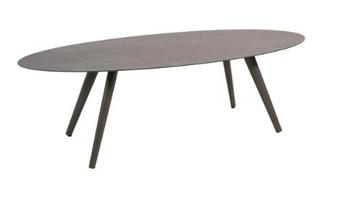 Ovale Tuintafel 240 cm Mojito Antraciet Keramiek Lesli