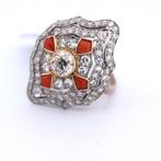 Armring - 18 karaat Geel goud, Platina - 2.55ct. tw. Diamant