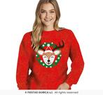 Kerst Trui Glitter Rood, Verzenden, Nieuw, Feestartikel