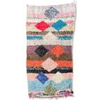 Vintage Boucherouite Berber tapijt – met de handgemaakt in, Huis en Inrichting, Stoffering | Tapijten en Kleden, Nieuw
