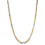 Gouden collier bicolour 46.5 cm 14 karaat, Verzenden, Zo goed als nieuw, Goud, Goud