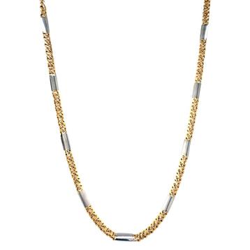 Gouden collier bicolour 46.5 cm 14 karaat beschikbaar voor biedingen