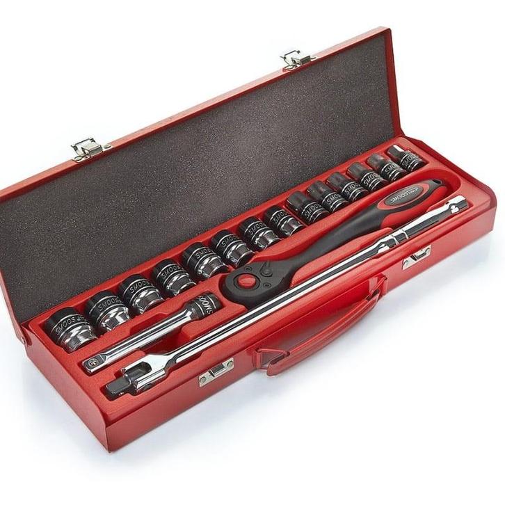 Smoos Dopsleutelset 1/2 opname 17-delig Engels - Smoos, Doe-het-zelf en Verbouw, Gereedschap | Handgereedschap, Nieuw, Ophalen of Verzenden