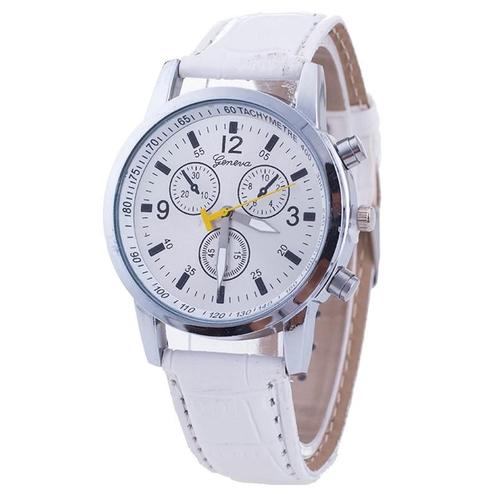 Fako® - Horloge - Geneva Luxury - Wit, Sieraden, Tassen en Uiterlijk, Horloges | Dames, Verzenden