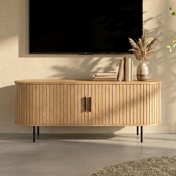 *WOONWINKEL* TV Meubel Eiken 120 Cm, Huis en Inrichting, Kasten | Televisiemeubels, Nieuw, Verzenden